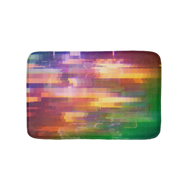 Abstrakte Glitch: Textur des Prüffelds Badematte (Vorderseite)
