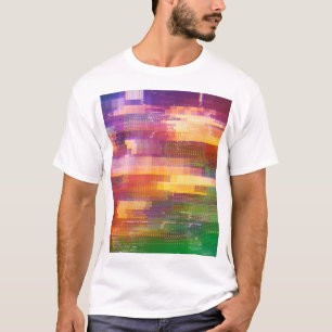 Abstrakte Glitch: Textur des Prüffelds T-Shirt