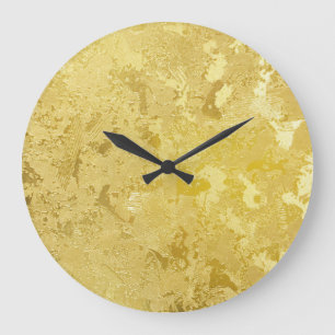 Abstrakte Gold Grunge Textur Hintergrund Große Wanduhr