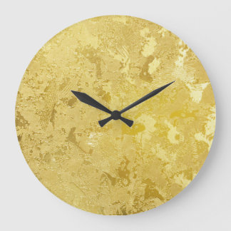 Abstrakte Gold Grunge Textur Hintergrund Große Wanduhr