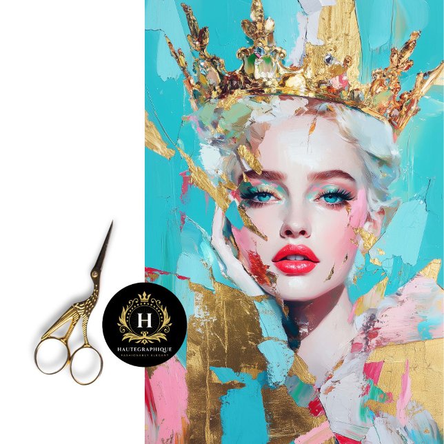 Abstrakte Gold Queen Decoupage Womens History Mona Seidenpapier (Von Creator hochgeladen)