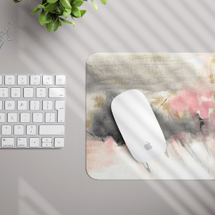 Abstrakte Gold-Rosa-Kunst Mousepad