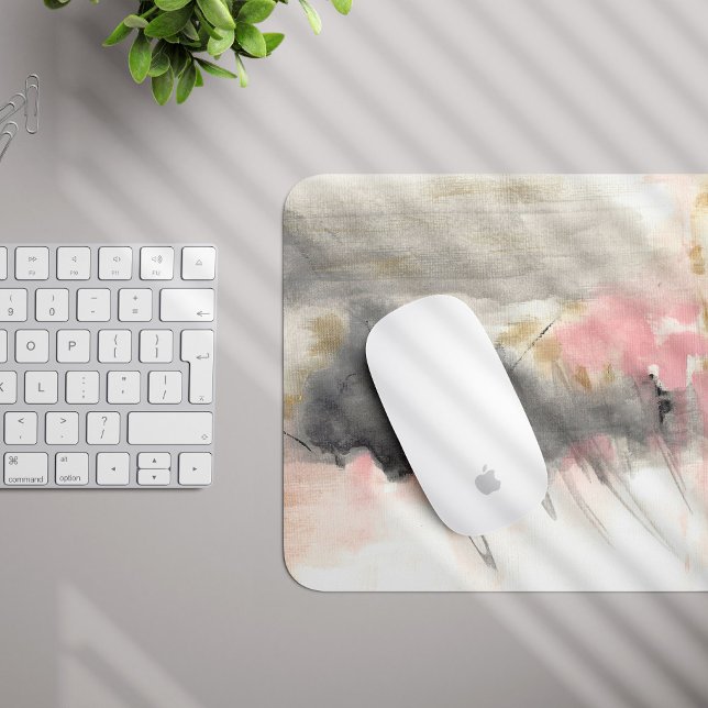 Abstrakte Gold-Rosa-Kunst Mousepad (Von Creator hochgeladen)