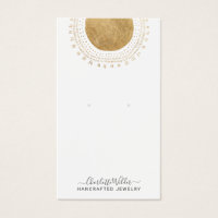 Abstrakte Gold Sun-Imitate belegen Ohrring-Display