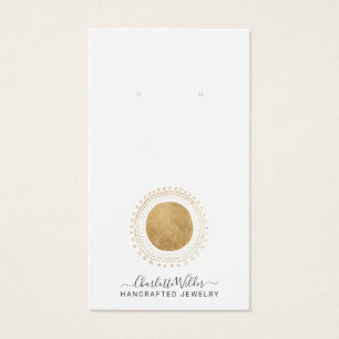 Abstrakte Gold Sun-Imitate belegen Ohrring-Display