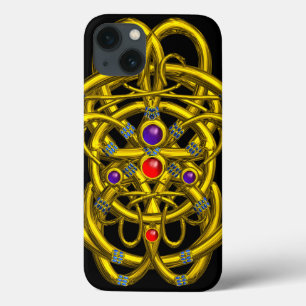 ABSTRAKTE GOLD-ZELLTIKKNOTEN MIT GEMSTONS TITLE_SEO2