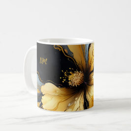 abstrakte Goldblüte Kaffeetasse
