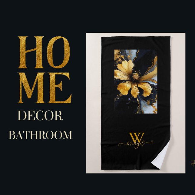 abstrakte Goldblüte Strandtuch (Von Creator hochgeladen)