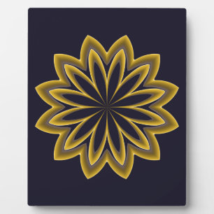 Abstrakte goldene Blume Fotoplatte