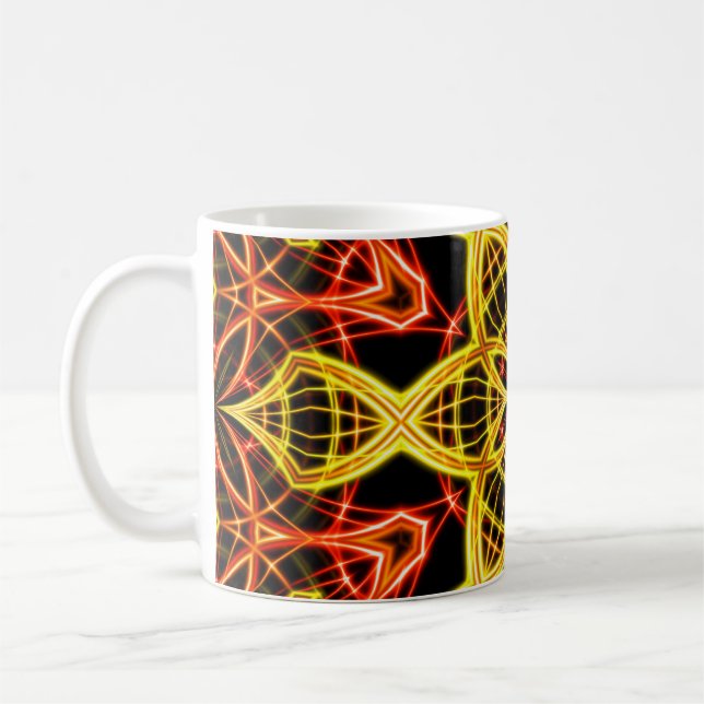 Abstrakte goldene Bühne. Kaffeetasse (Links)