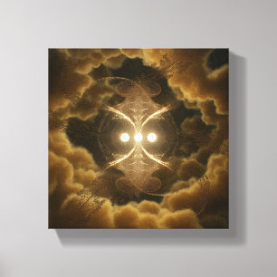 Abstrakte goldene Energie-Leinwandkunst Leinwanddruck