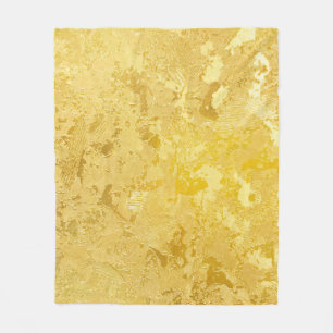 Abstrakte goldene Farbe auf Grunge rau Oberfläche Fleecedecke