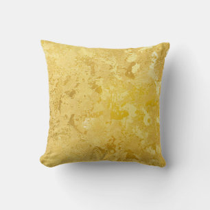 Abstrakte goldene Farbe auf Grunge rau Oberfläche Kissen