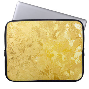 Abstrakte goldene Farbe auf Grunge rau Oberfläche  Laptopschutzhülle