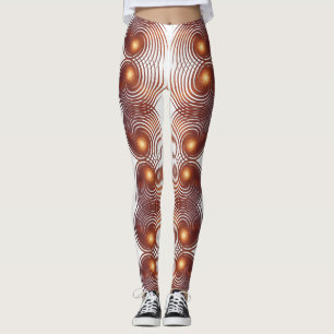 Abstrakte goldene Spirale Leggings