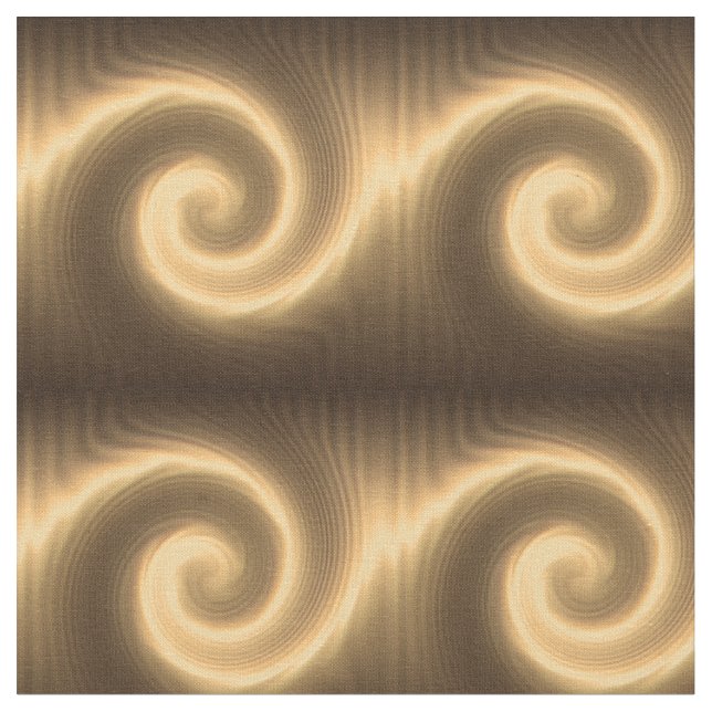 abstrakte goldene Spiralstruktur Stoff (Nahaufnahme)