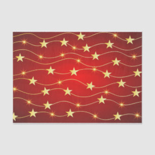 Abstrakte goldene Sterne Weihnachten Rot Seidenpapier