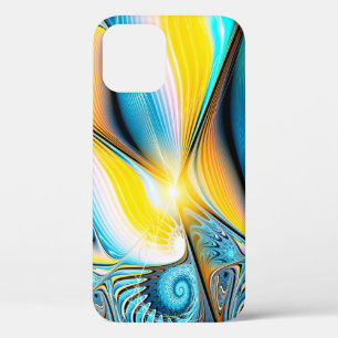 Abstrakte, goldgelbe und blaue, moderne Lichtkugel Case-Mate iPhone Hülle