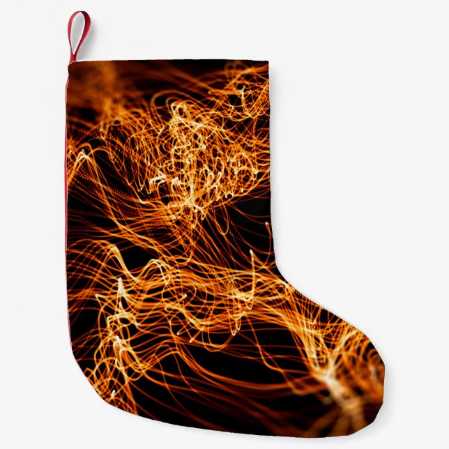 Abstrakte Goldlampen Kleiner Weihnachtsstrumpf (Vorderseite)