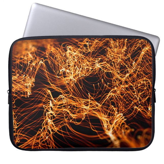 Abstrakte Goldlampen Laptopschutzhülle (Vorderseite)