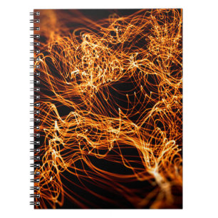 Abstrakte Goldlampen Notizblock