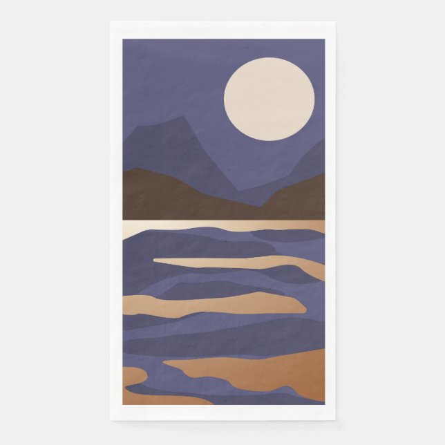 Abstrakte Goldlandschaft Serviette (Vorderseite)