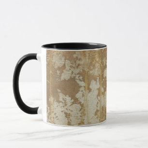 Abstrakte Goldmalerei mit Silberfalten Tasse