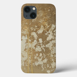 Abstrakte Goldmalerei mit silbernen Tupfen iPhone 13 Hülle
