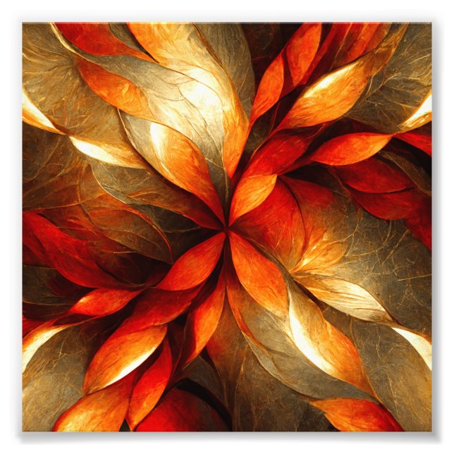 Abstrakte Golflake Kunst Fotodruck (Vorne)