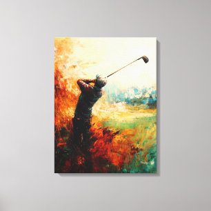Abstrakte Golfspieler-Kunst Leinwanddruck