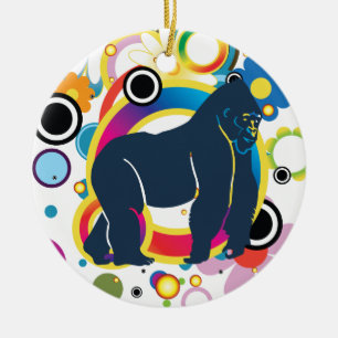 Abstrakte Gorilla-Verzierung Keramik Ornament
