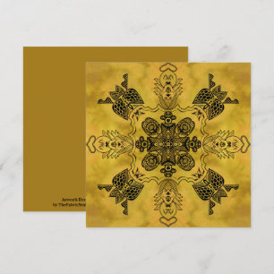 Abstrakte Goth Tribal Line Zeichnend Wiederholungs Karte