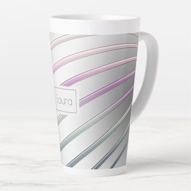 Abstrakte Gradient Lines Kaffeemaschine Tasse (Rechte Ecke)