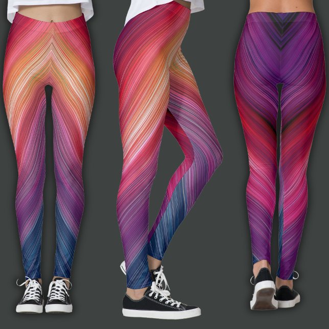 Abstrakte Gradienten | Chevron-Linie Leggings (Von Creator hochgeladen)
