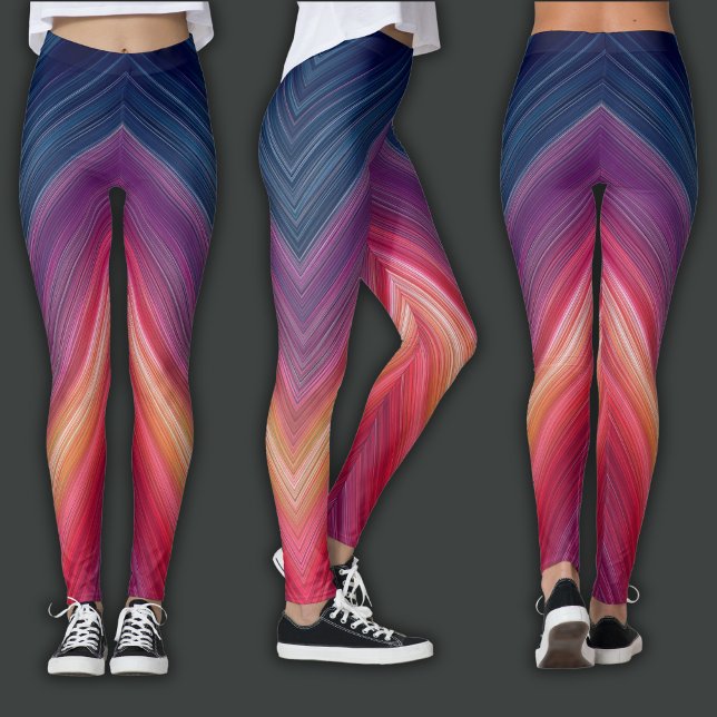 Abstrakte Gradienten | Chevron-Linie Leggings (Von Creator hochgeladen)