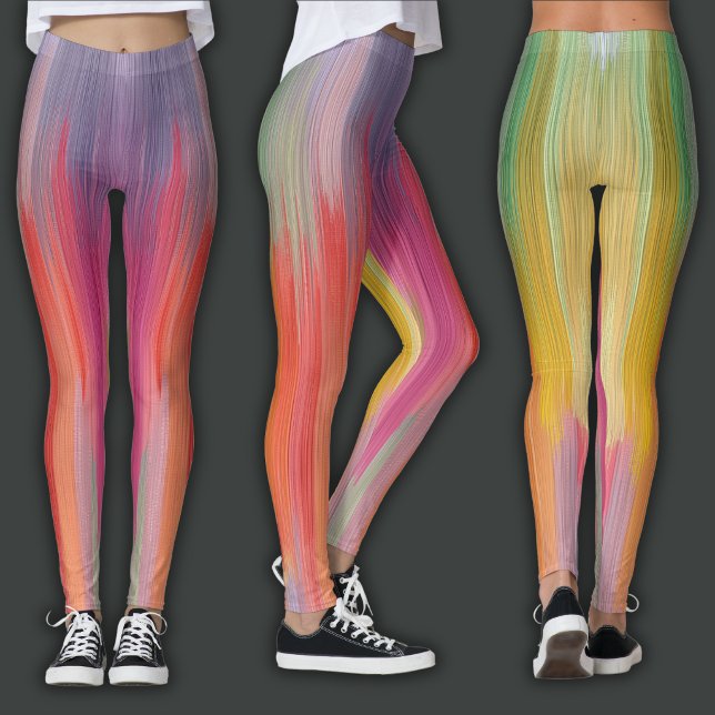 Abstrakte Gradienten | Regenbogen-Drip Leggings (Von Creator hochgeladen)