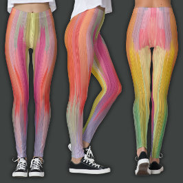 Abstrakte Gradienten | Regenbogen-Drip Leggings