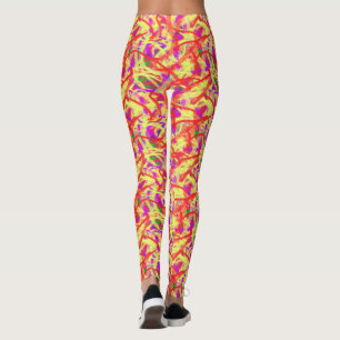 Abstrakte Graffiti Bright Brush Painting Leggings