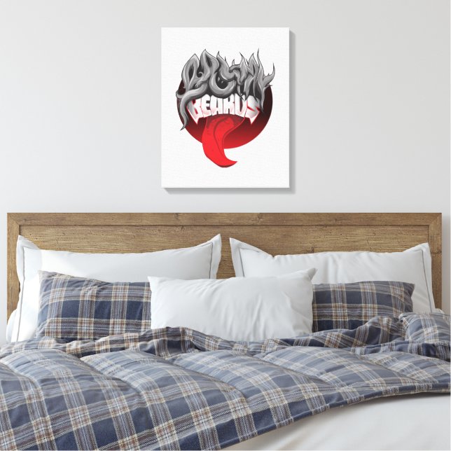 Abstrakte Graffiti-Kunst auf Leinwand mit kühnen (Insitu (Schlafzimmer))