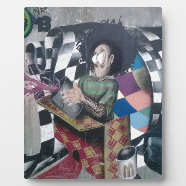 Abstrakte Graffiti-Kunst Fotoplatte (Vorderseite)