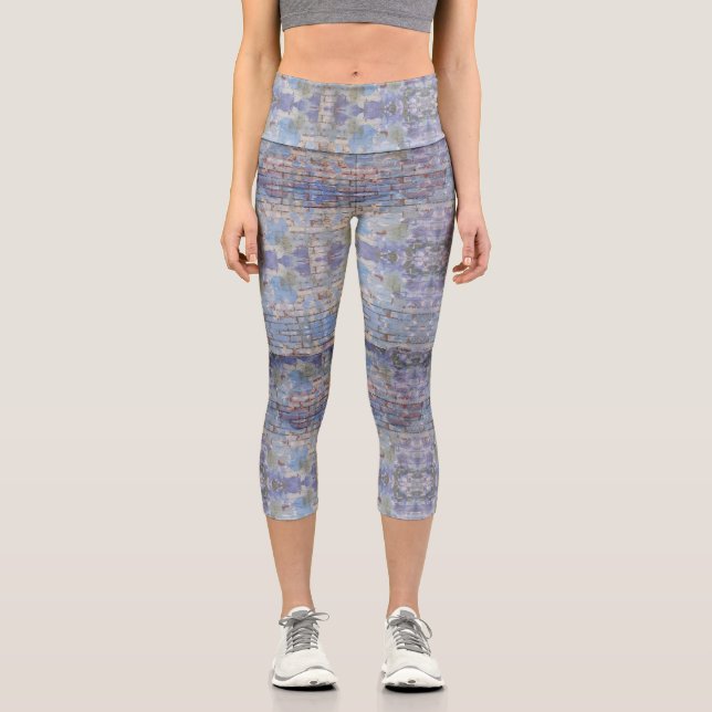 Abstrakte Graffiti Wall Street Art Capri Leggings (Vorderseite)