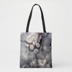 Abstrakte Grafik in Grau und Rosa Tasche