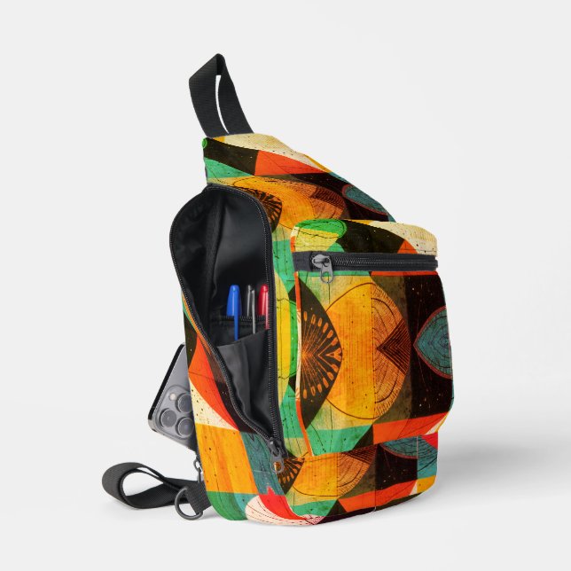 Abstrakte Grafiken Crossbody Bag (Offen)