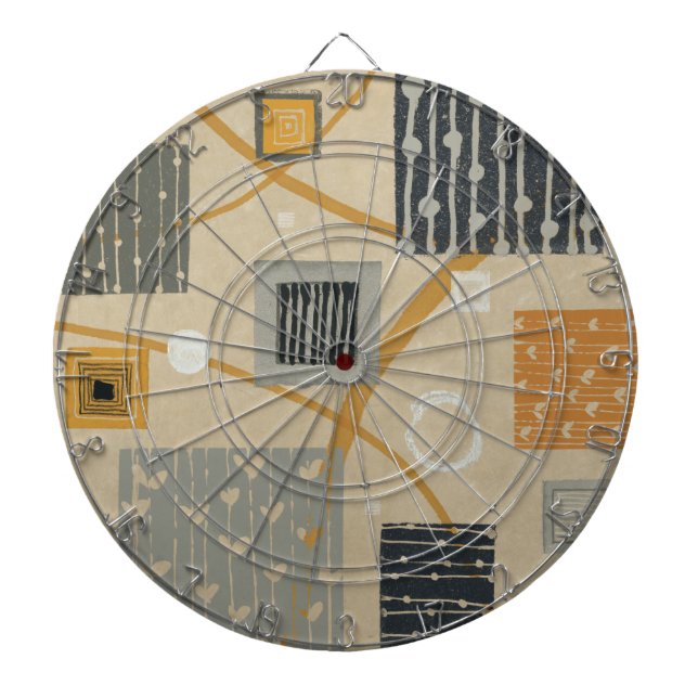 Abstrakte grafische Fliesen Dartscheibe (vorne)