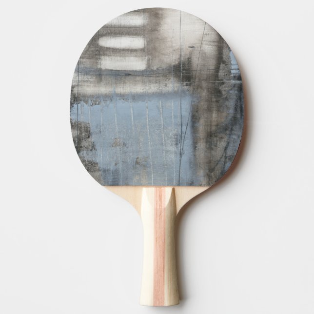 Abstrakte graue und blaue Malerei Tischtennis Schläger (Vorderseite)