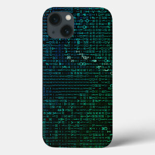 Abstrakte Green und Blue Matrix Digital Case-Mate iPhone Hülle