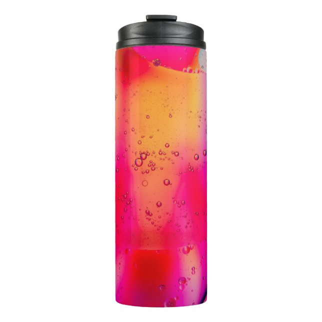 Abstrakte grün-rote Malerei Thermosbecher (Vorderseite)