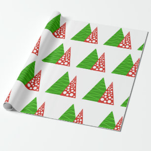 Abstrakte Grünbäume Geschenkpapier