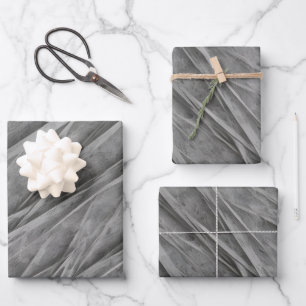 Abstrakte Grundiertextur Geschenkpapier Set