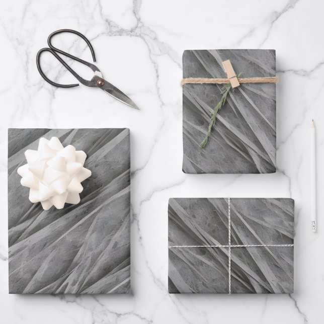 Abstrakte Grundiertextur Geschenkpapier Set (Vorderseite)